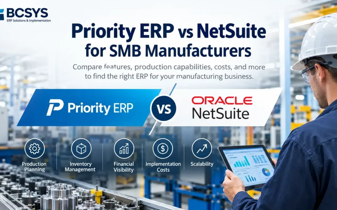 Priority ERP vs NetSuite for SMB Manufacturers